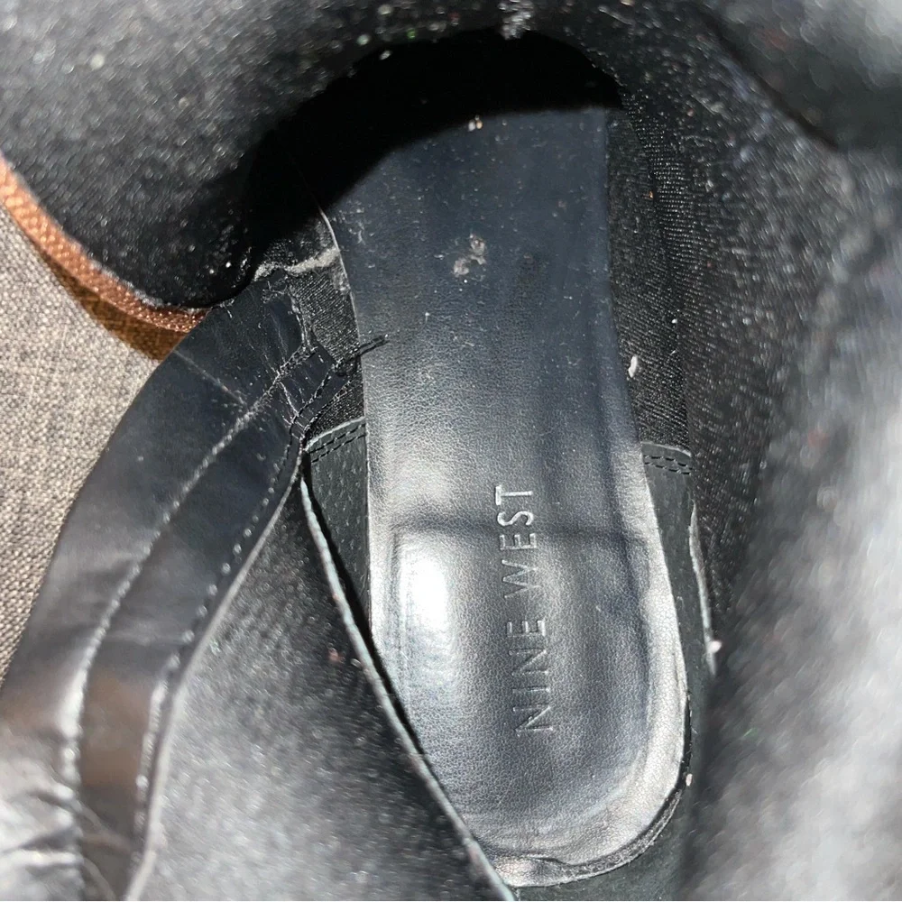 Nine West - Brown Boots with Black Top - Size 7.5 - Picture 11 of 11